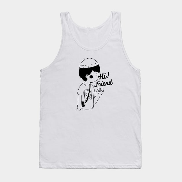 HI FRIEND Tank Top by hand.xyz